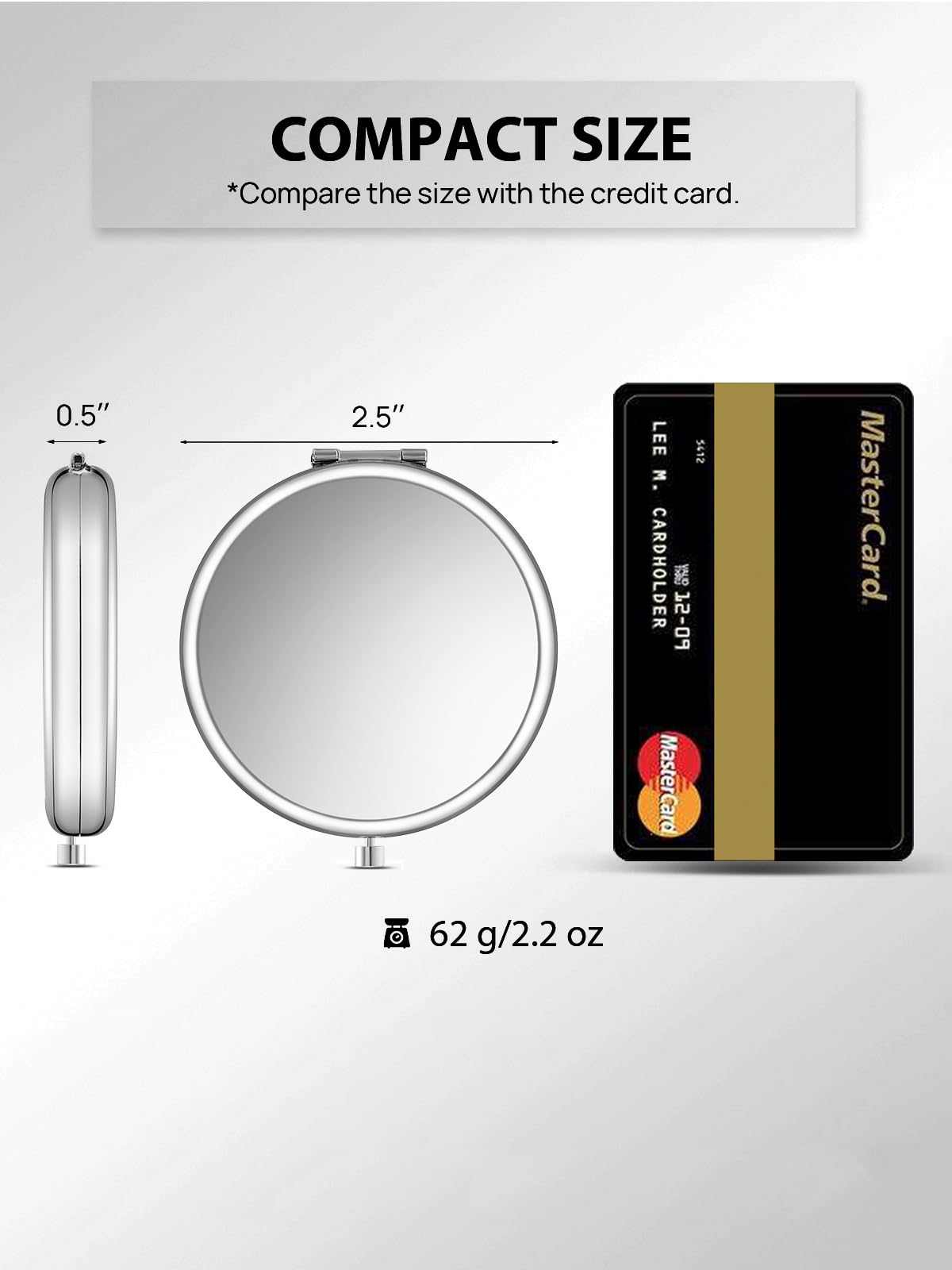 Getinbulk Compact Mirror 6-Piece Set in Gold front view