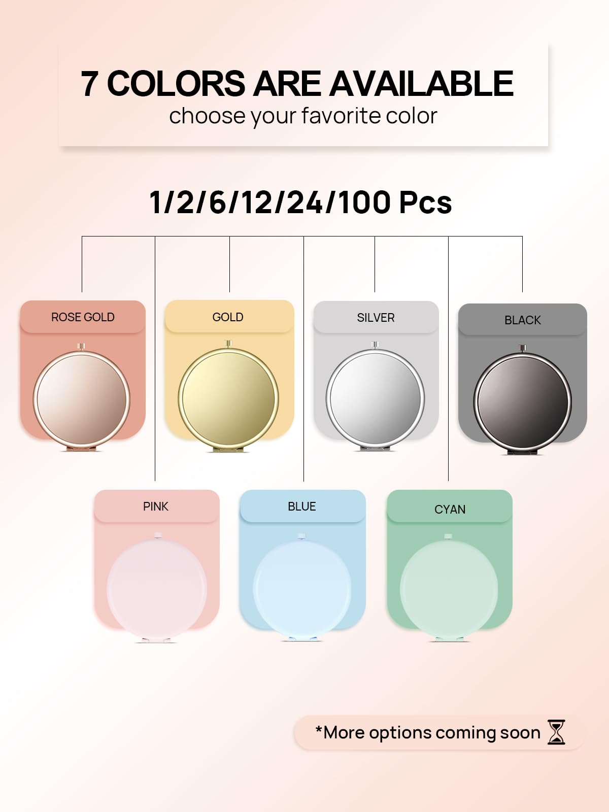 Getinbulk Compact Mirror displaying 2X magnification