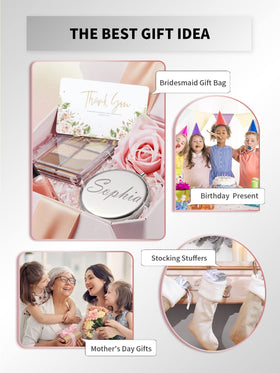 Getinbulk compact mirror in Light Blue front view