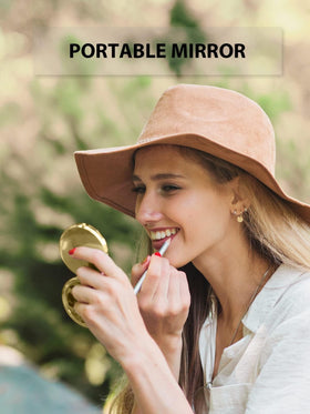 Getinbulk Compact Mirror in Light Blue with DIY design