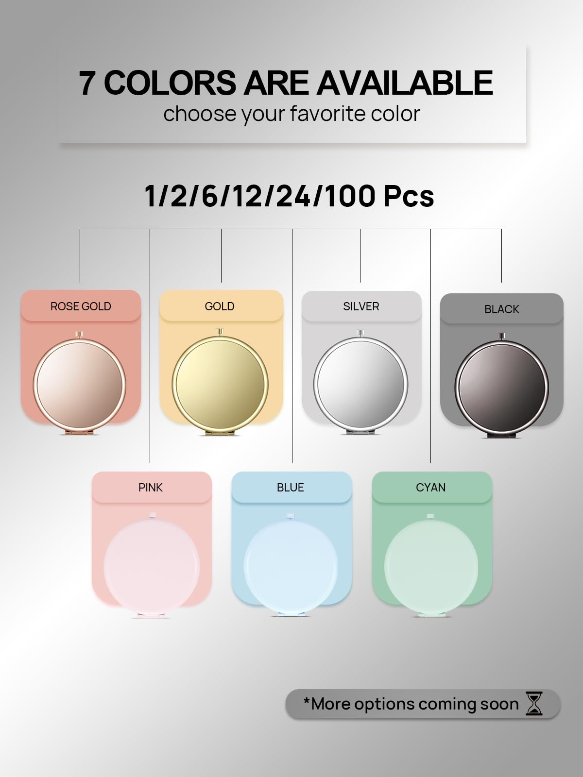 Getinbulk Compact Mirror in Onyx Black colour