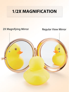 Getinbulk compact mirror in Onyx Black, side view