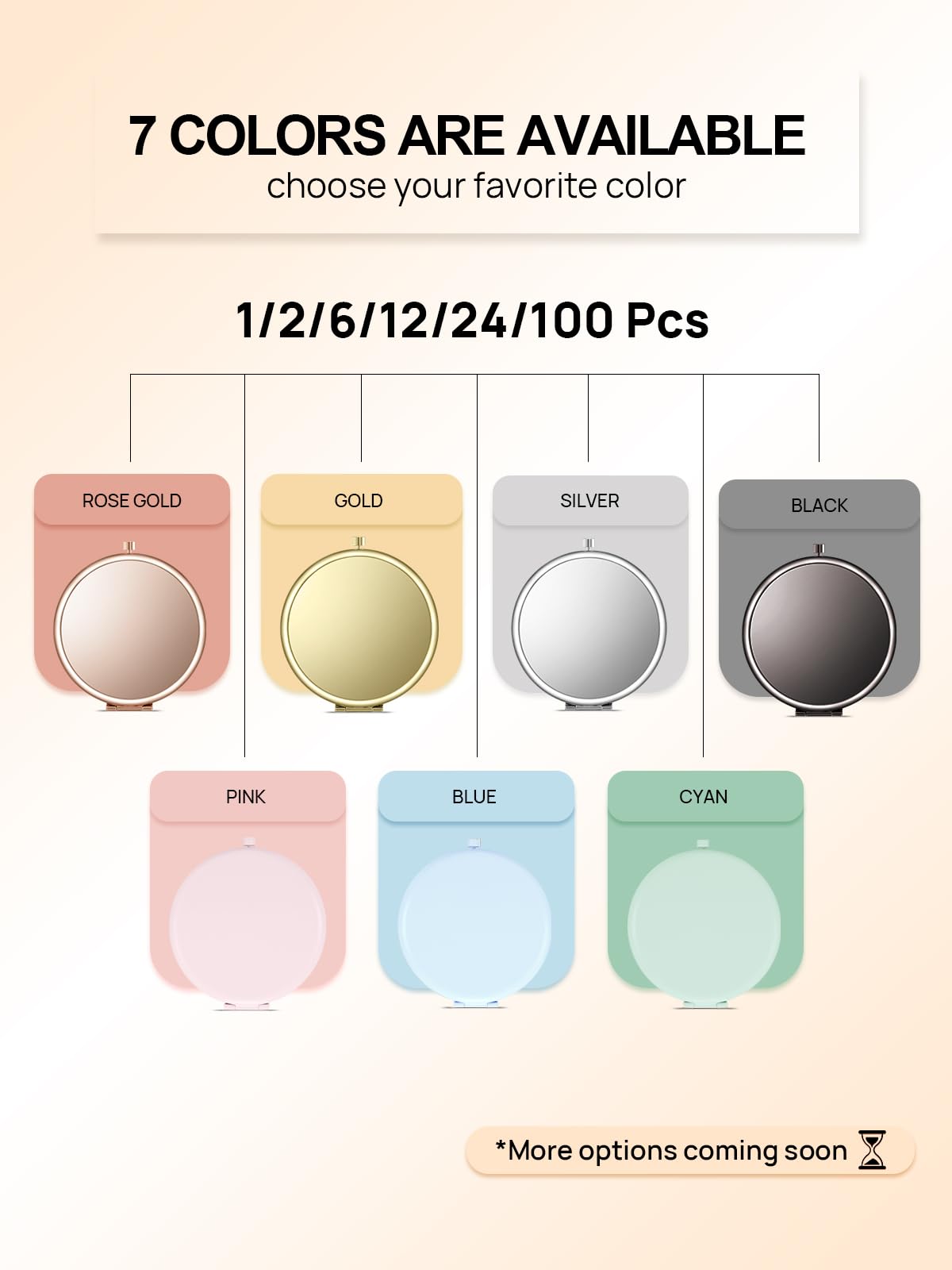 Getinbulk compact mirror in Pink, open view