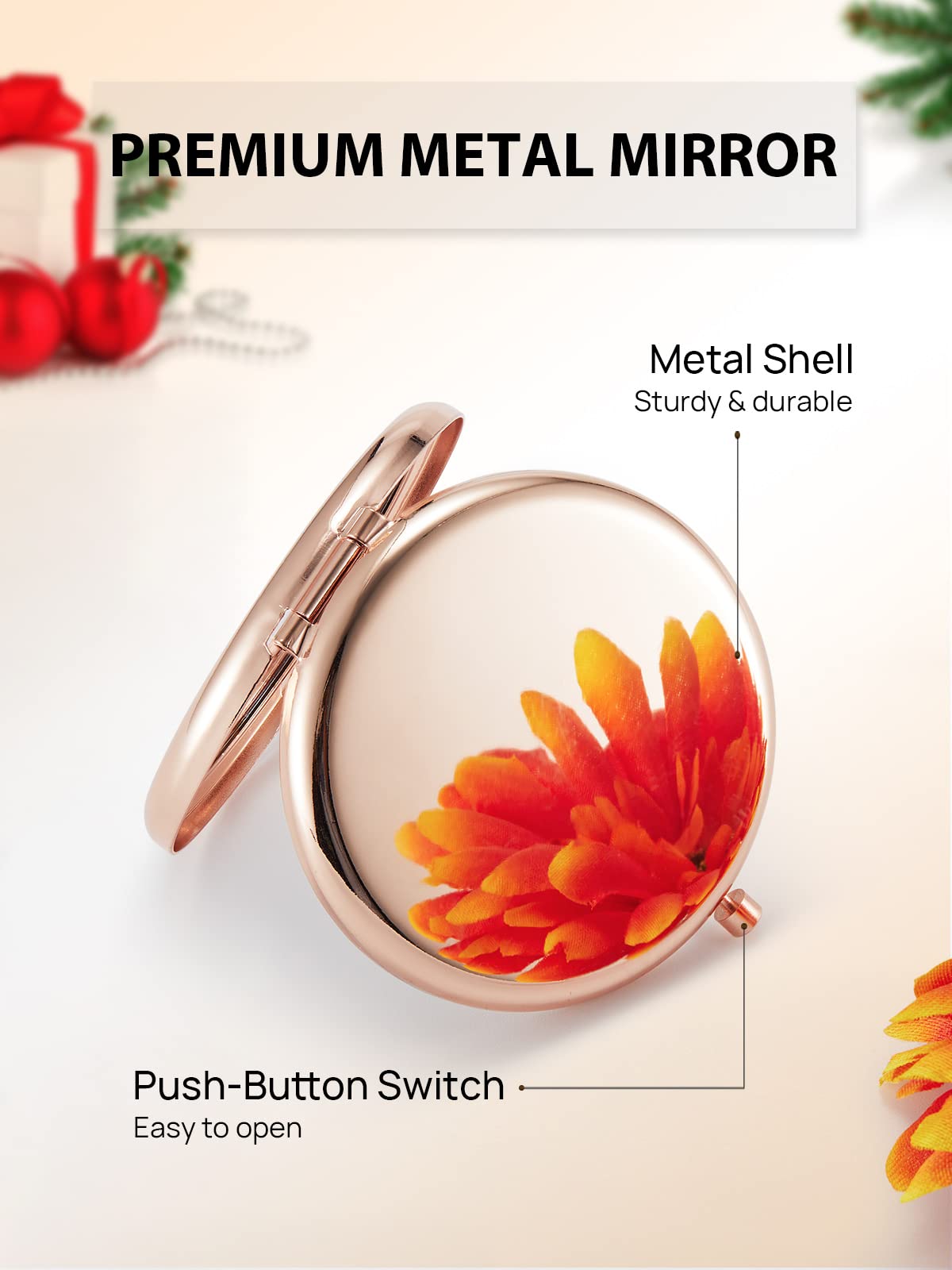 Getinbulk Compact Mirror in silver colour option