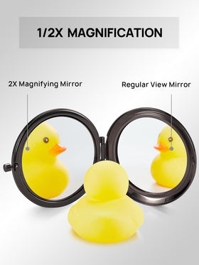 Getinbulk Compact Mirror open showcasing premium metal shell