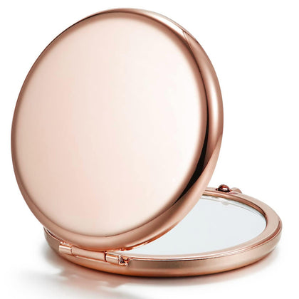 Getinbulk compact mirror set in rose gold, front view
