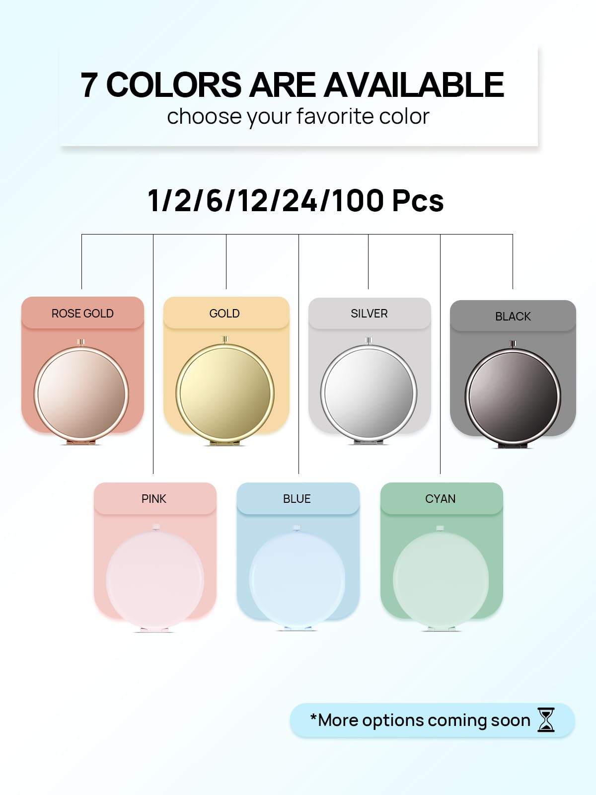 Getinbulk Compact Mirror with customizable blank surface