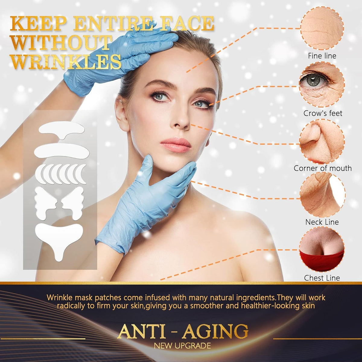 GETPUNA silicone pads for forehead and neck