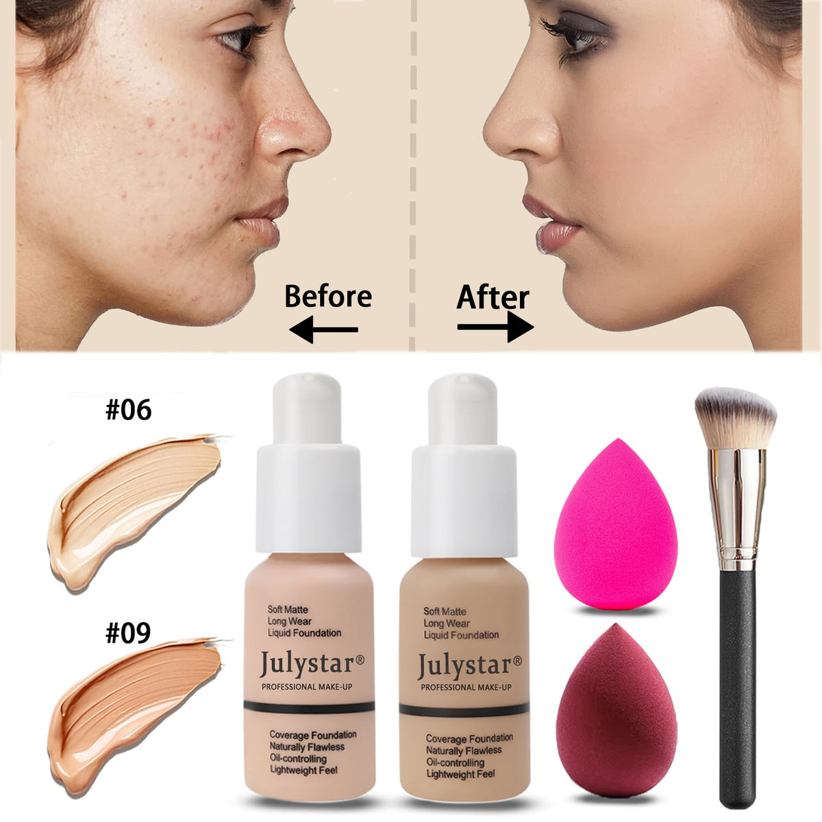 Geyomi makeup kit with lipsticks and contour stick