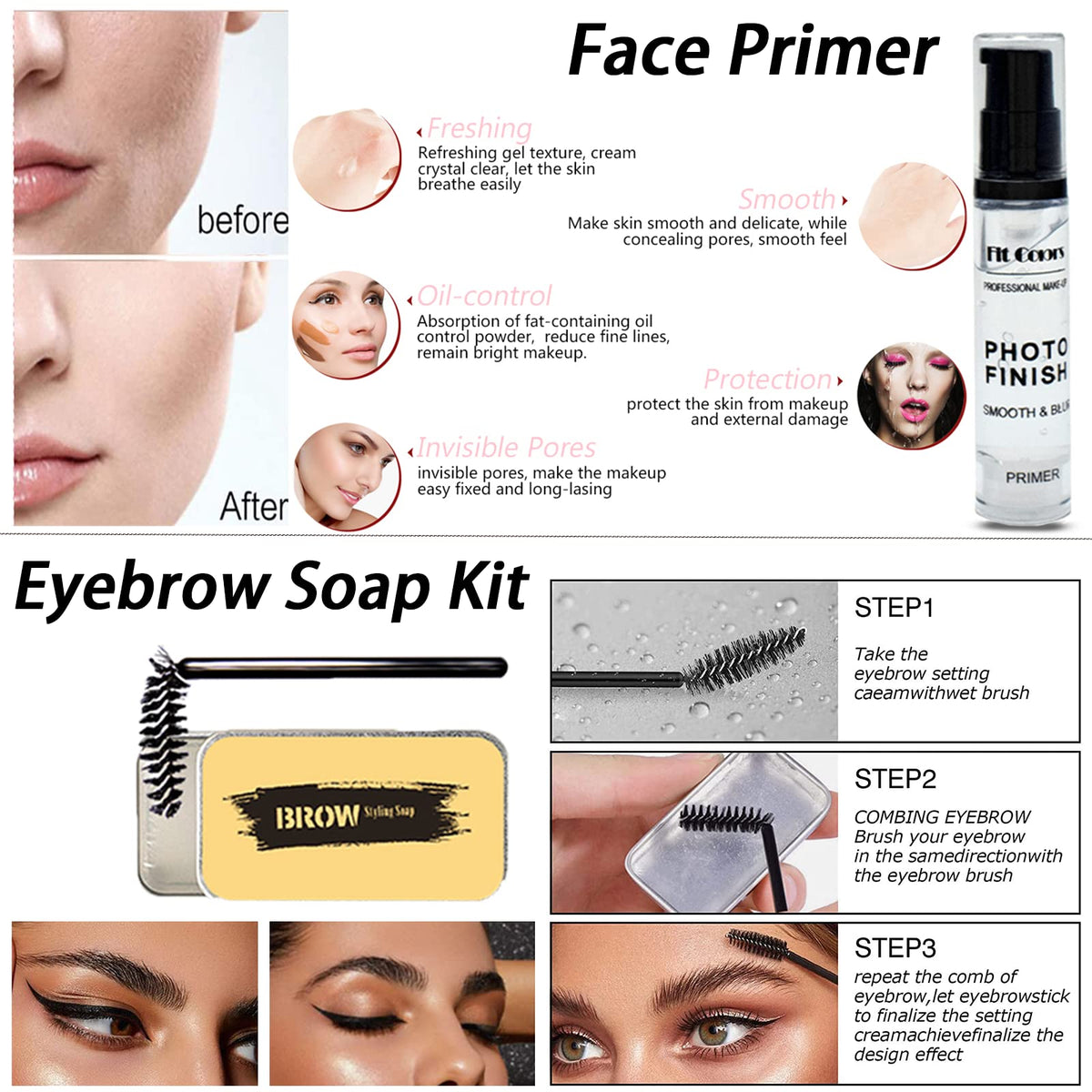 Geyomi makeup set displayed with all accessories