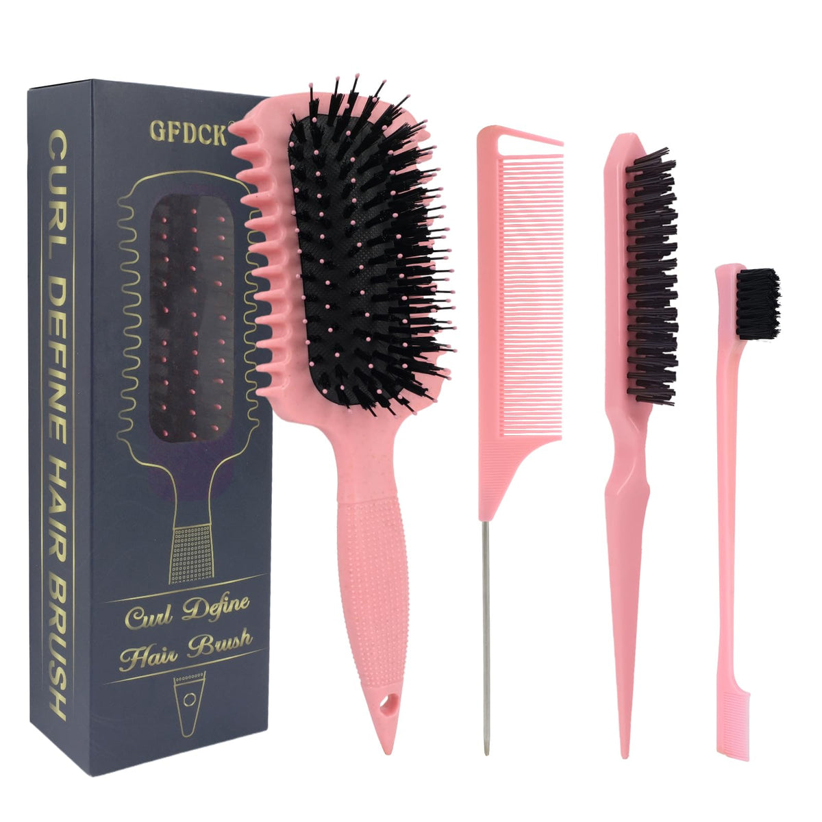 GFDCK Curl Defining Brush front view with ergonomic handle