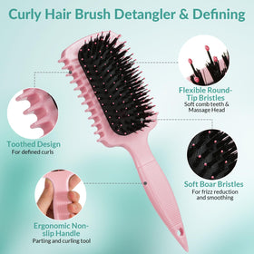 GFDCK Curl Defining Brush showing bristles for detangling