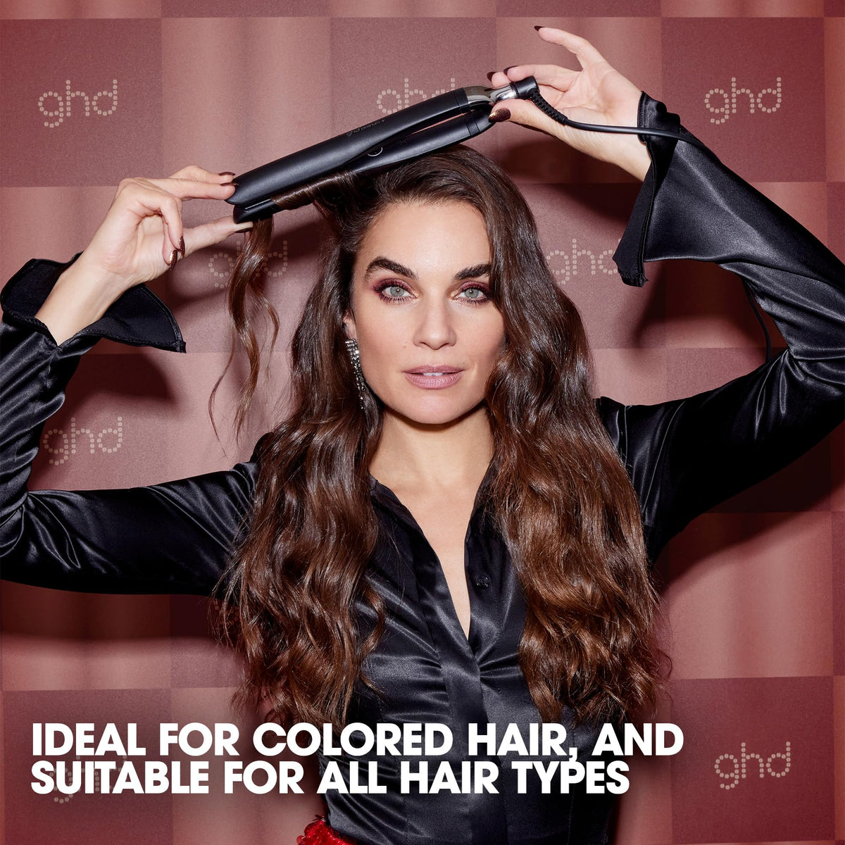ghd Platinum+ Flat Iron with 8.8ft swivel cord and packaging