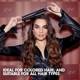 ghd Platinum+ Flat Iron with 8.8ft swivel cord and packaging