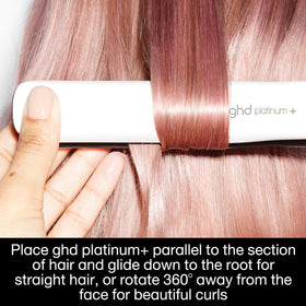 ghd Platinum+ flat iron with temperature control setting
