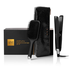 ghd Platinum+ Smart Flat Iron in black with heat-resistant bag