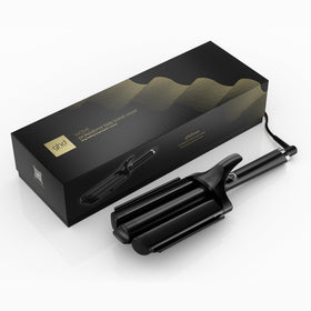 ghd Wave Triple Barrel Hair Waver black model front view