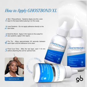 GHOSTBOND XL Adhesive application on scalp