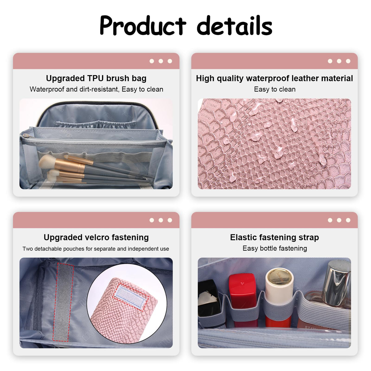 Gift box packaging of BOYATU Travel Makeup Bags