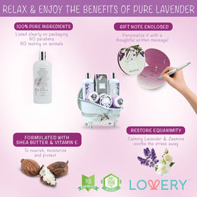 Gift presentation of LOVERY Bath Gift Basket