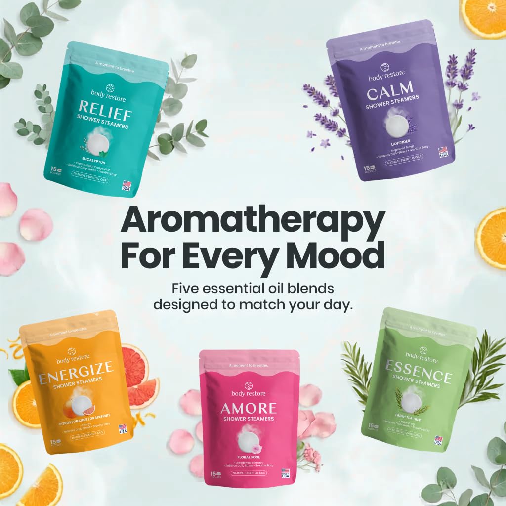 Gift-ready Body Restore Shower Steamers packaging