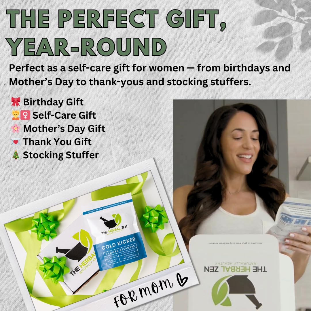 Gift-ready packaging of The Herbal Zen Shower Steamers
