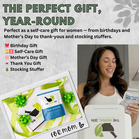 Gift-ready packaging of The Herbal Zen Shower Steamers