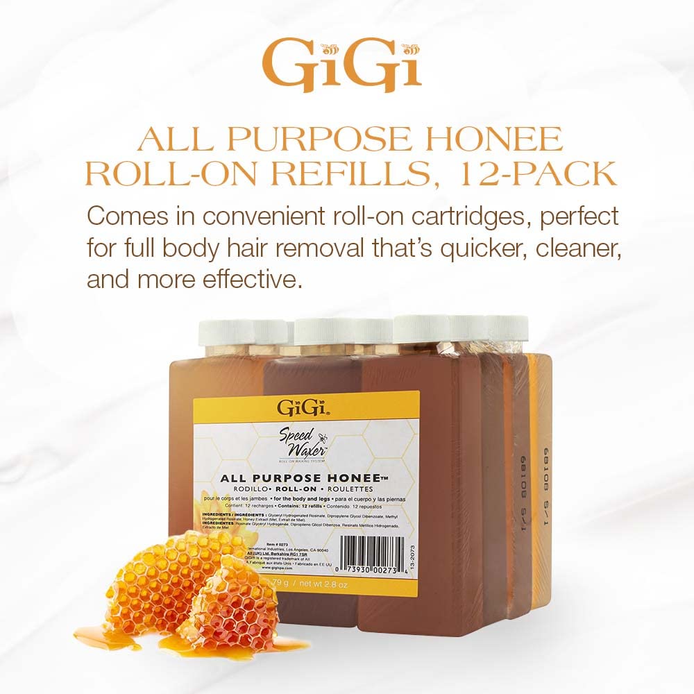 GIGI All Purpose Honee Roll-On Wax packaging