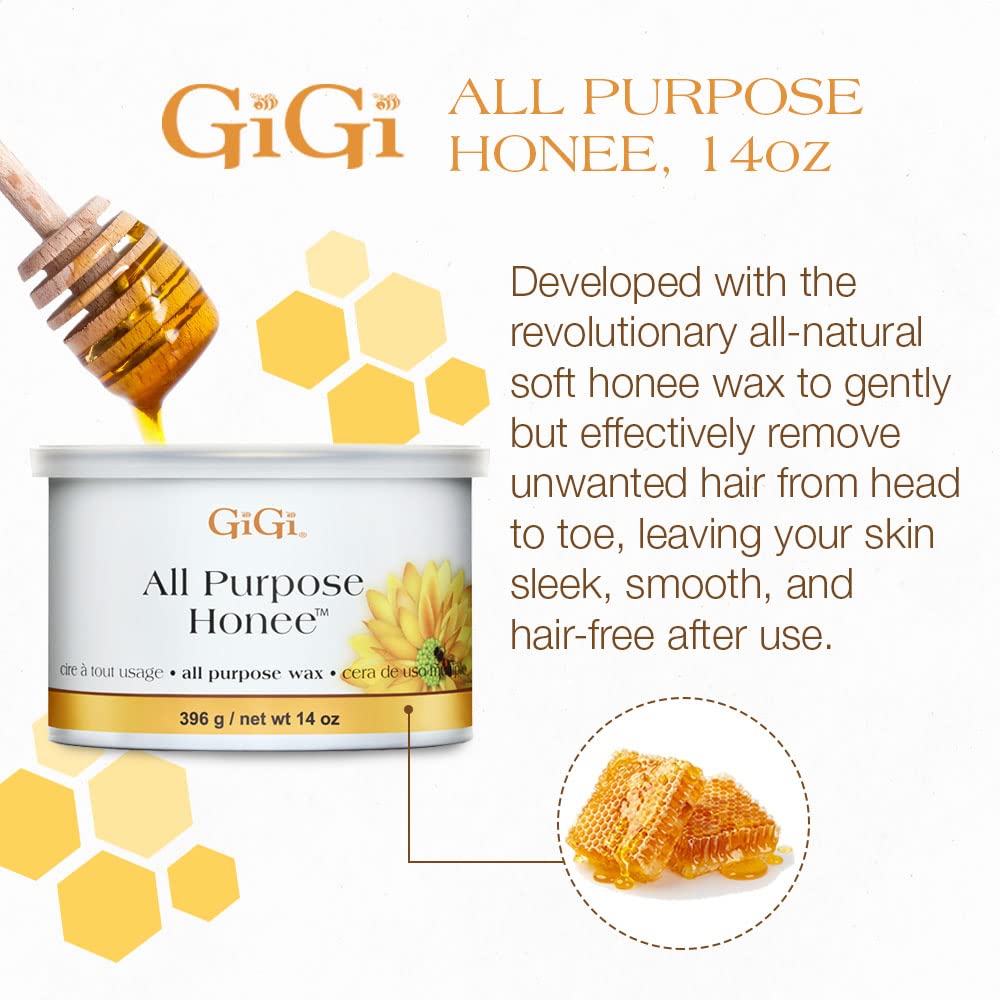GIGI All Purpose Honee Soft Wax 14 oz tub top view