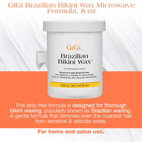 GIGI Brazilian Bikini Wax Microwave Formula 8 oz packaging