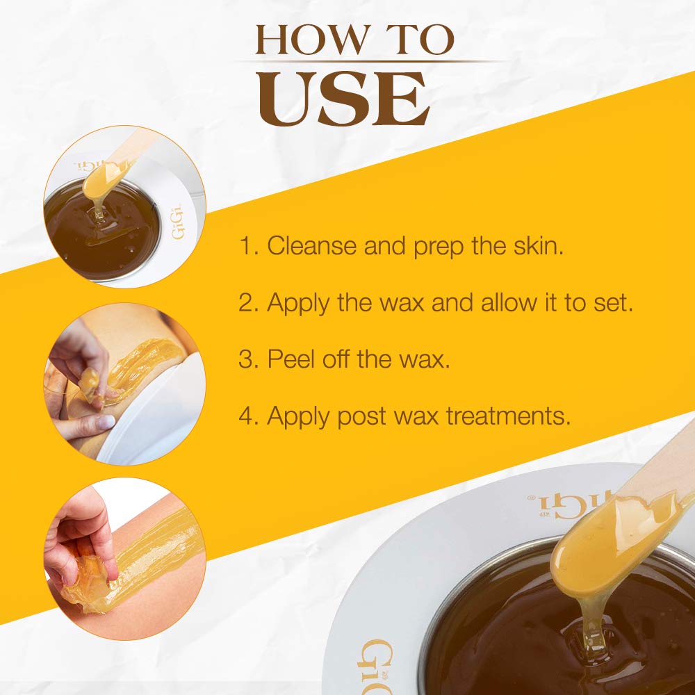 GIGI Brazilian Body Hard Wax application on skin