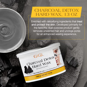 GIGI Charcoal Detox Facial Hard Wax can with lid