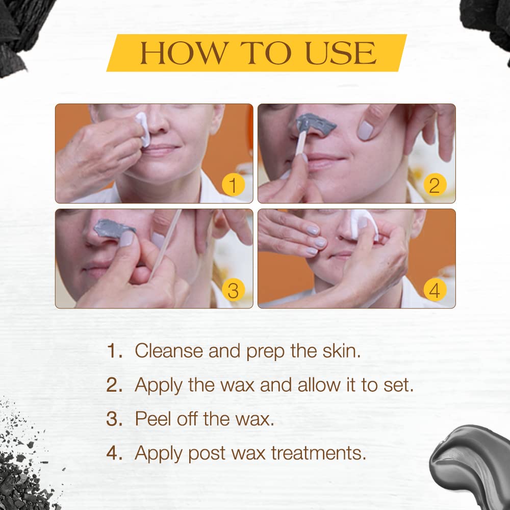 GIGI Charcoal Detox Facial Hard Wax for sensitive skin
