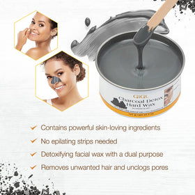 GIGI Charcoal Detox Facial Hard Wax texture close-up