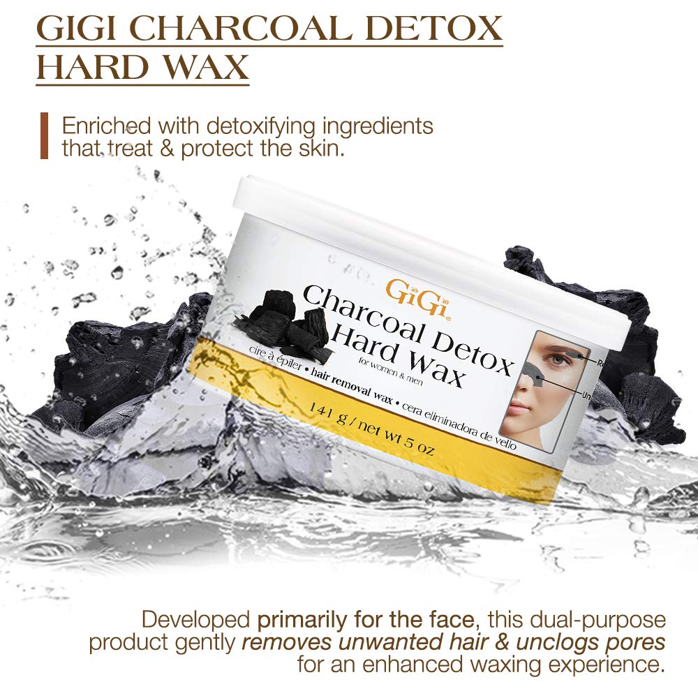 GiGi Charcoal Detox Hard Wax in a beauty setting