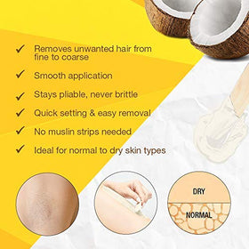 GIGI Coconut Honee Flex Hard Wax application on skin