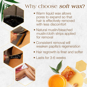 GIGI Dark Honee Soft Wax application on skin