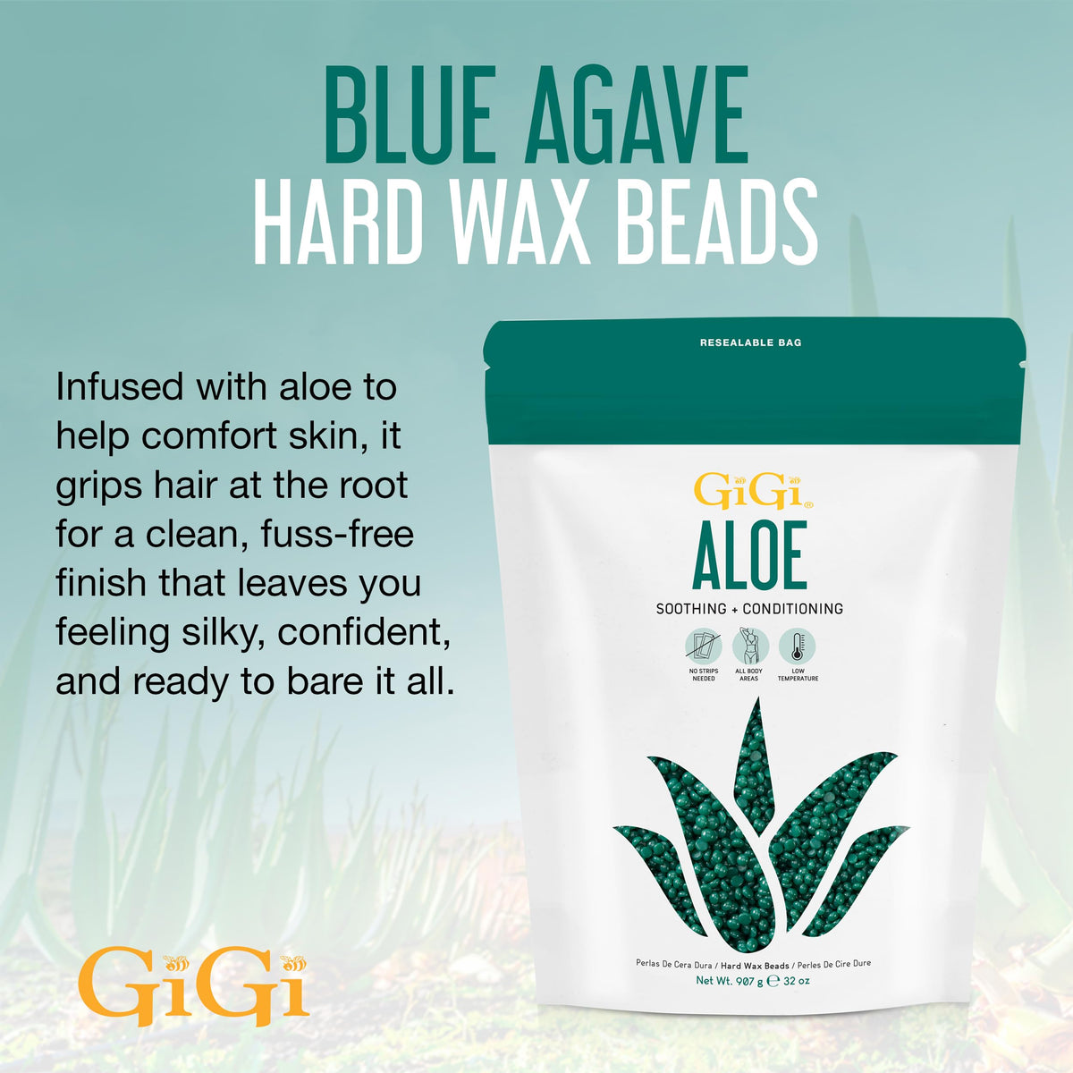 GIGI Hard Wax Beads melted in a wax warmer
