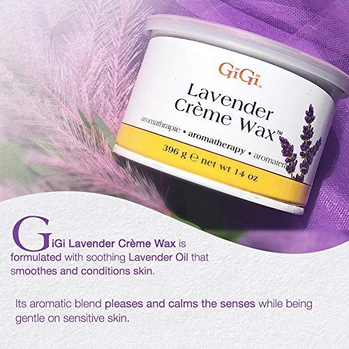GIGI Lavender Crème Wax in warmer