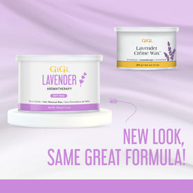GIGI Lavender Crème Wax packaging details