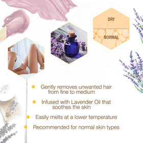 GIGI Lavender Crème Wax with lavender flowers