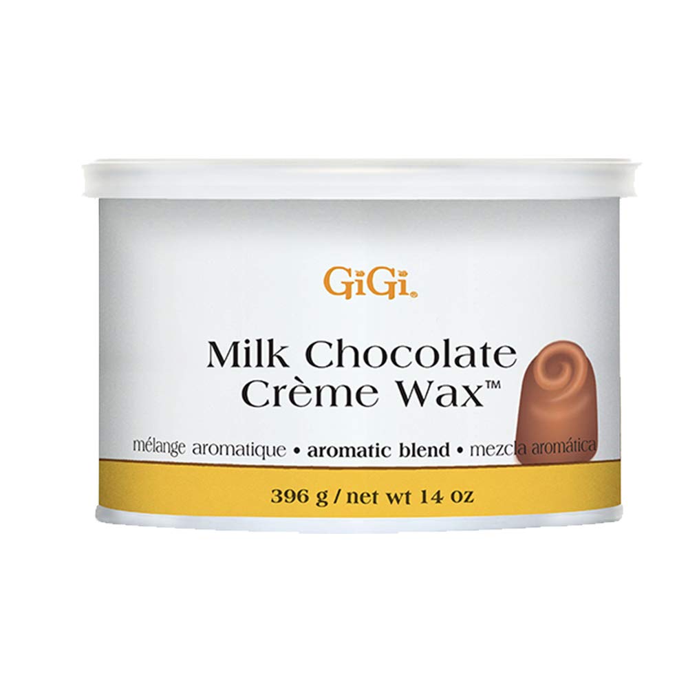 GIGI Milk Chocolate Crème Hair Removal Wax 14 oz container front view