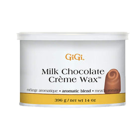 GIGI Milk Chocolate Crème Hair Removal Wax 14 oz container front view
