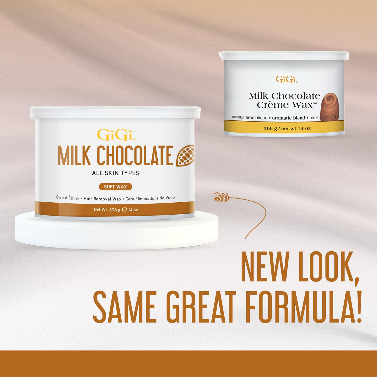 GIGI Milk Chocolate Crème Wax 14 oz container with lid