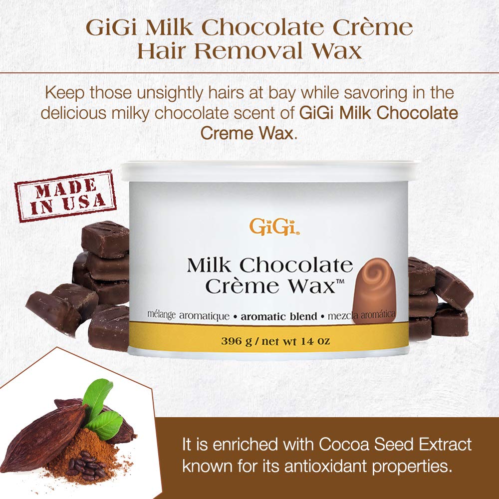 GIGI Milk Chocolate Crème Wax creamy texture close-up