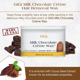 GIGI Milk Chocolate Crème Wax creamy texture close-up