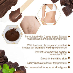GIGI Milk Chocolate Crème Wax with warmer setup