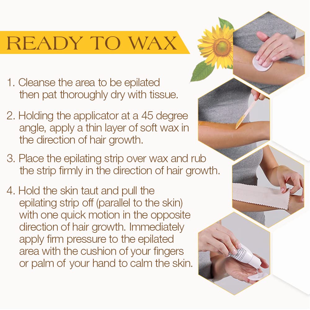 GIGI No Sting Wax 8 oz side view packaging details