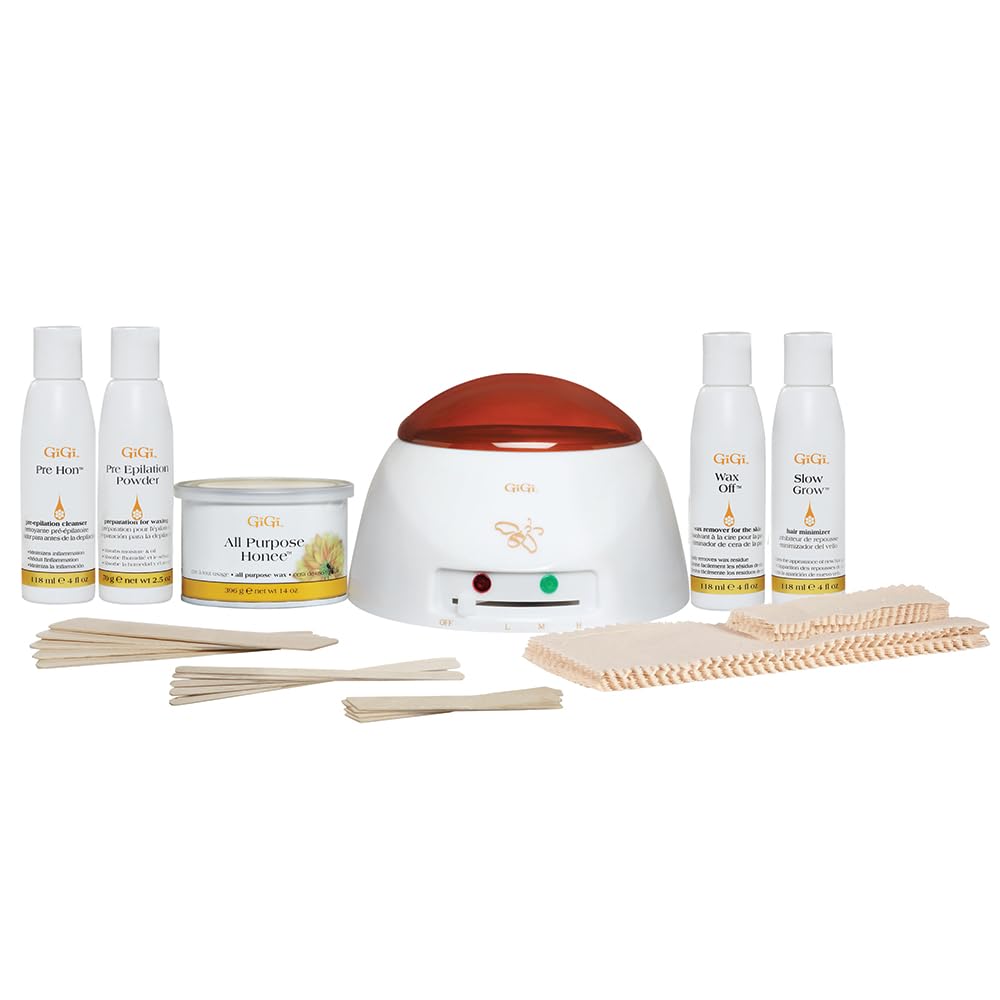 GIGI Student Starter Waxing Kit complete set with wax warmer and products