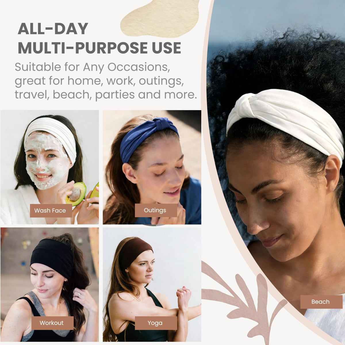GiLi headband on a woman removing makeup
